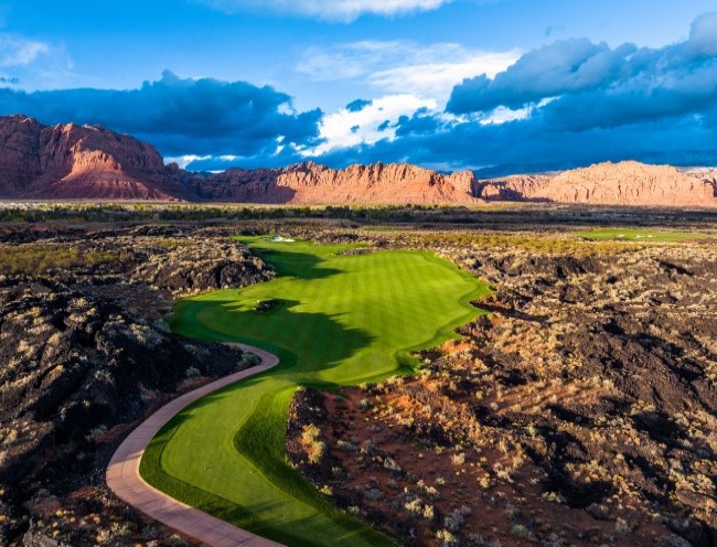 View of golf course in Black Desert, Ivins City Utah